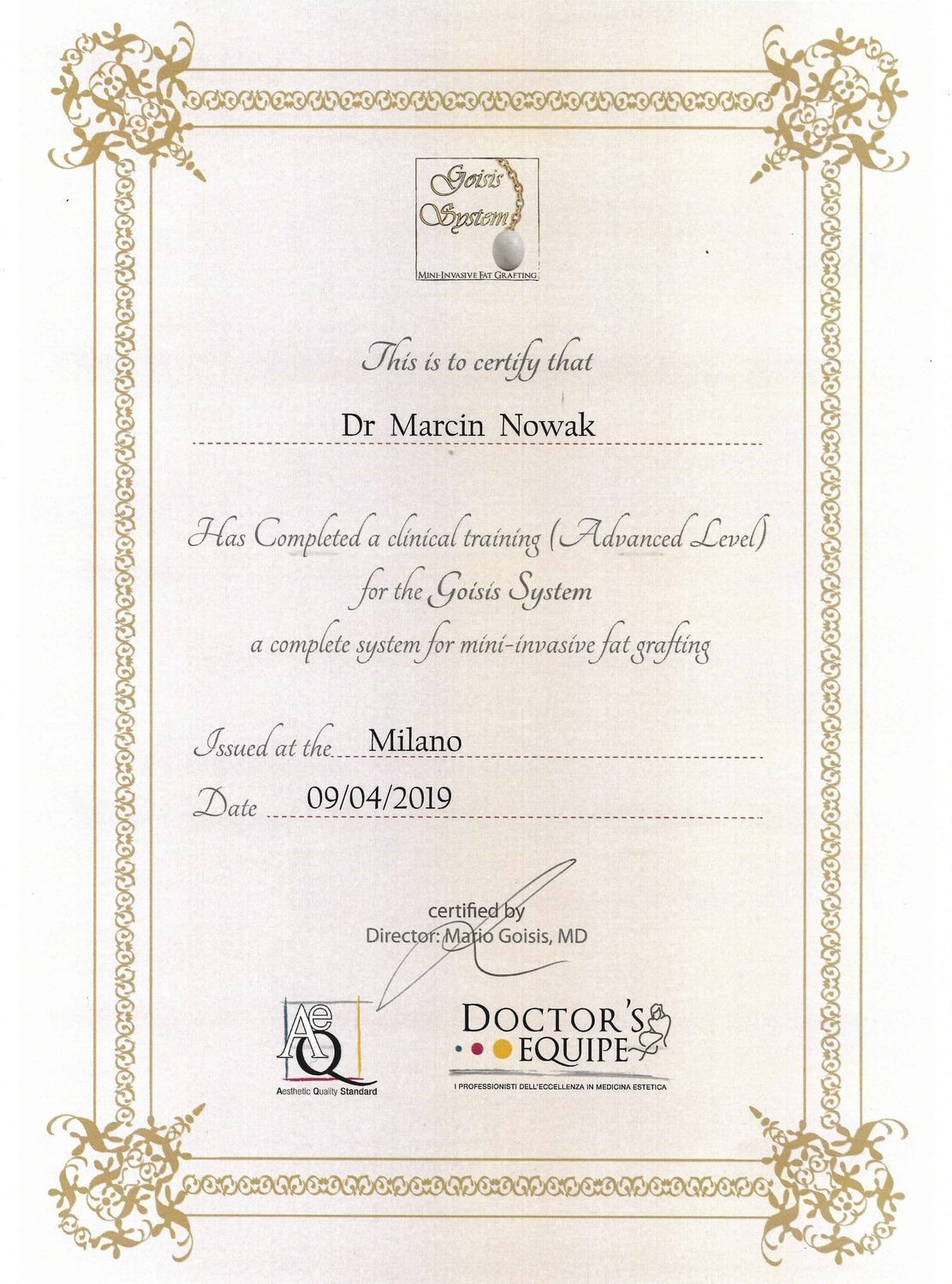 Lipotransfer Goisis Masterclass — Autologous Fat Grafting Protocols